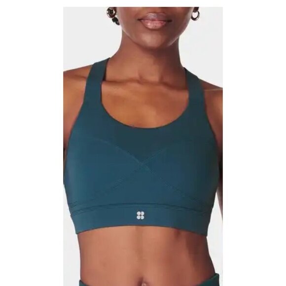 Sweaty Betty Running Sports Bra Zero Gravity Women’s Small Blue - Picture 1 of 7